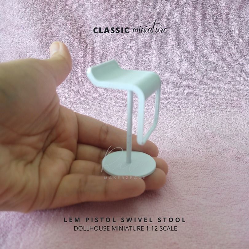 MINIATURE LEM PISTON STOOL LEM BAR STOOL CHAIR 3D print model_3