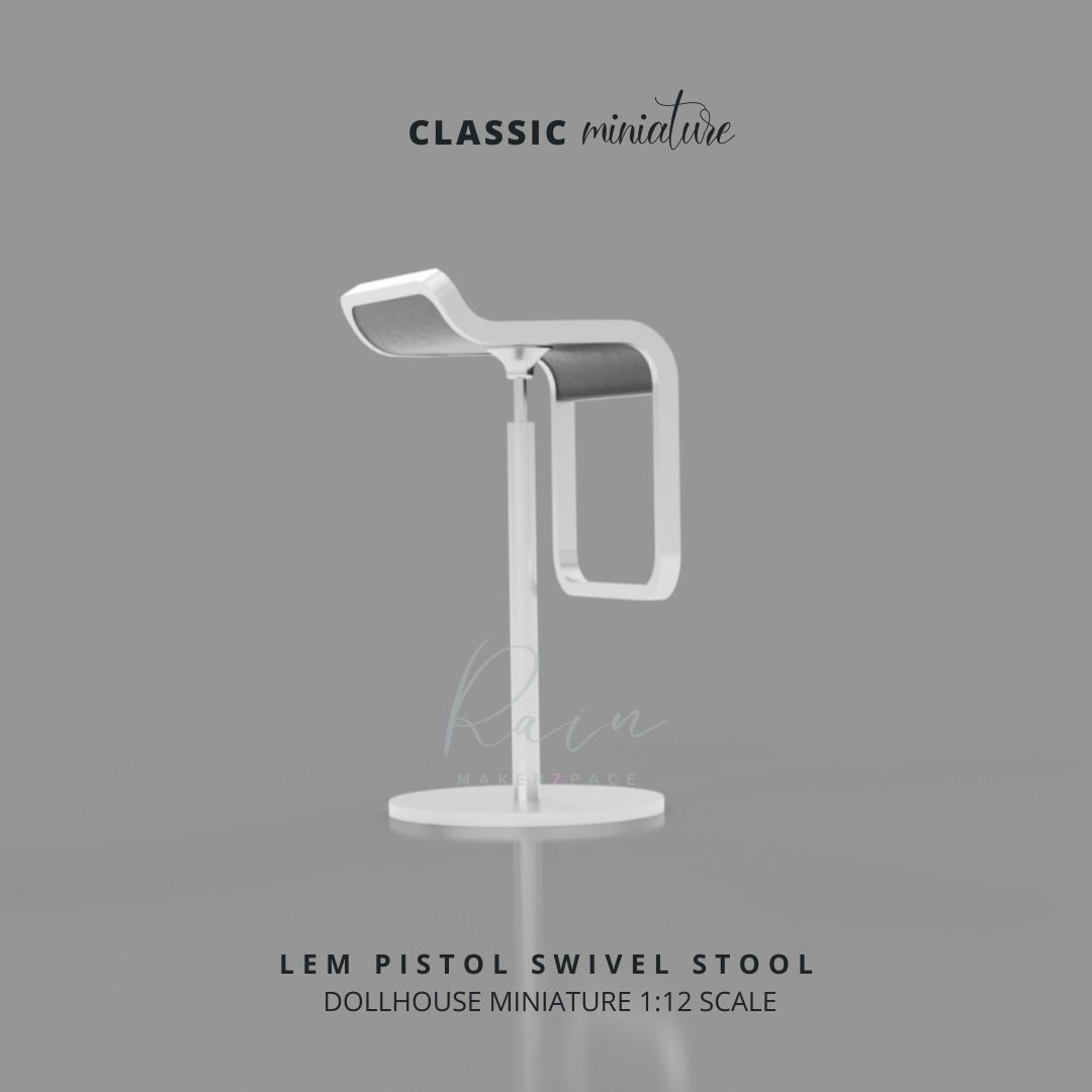 MINIATURE LEM PISTON STOOL LEM BAR STOOL CHAIR 3D print model_1