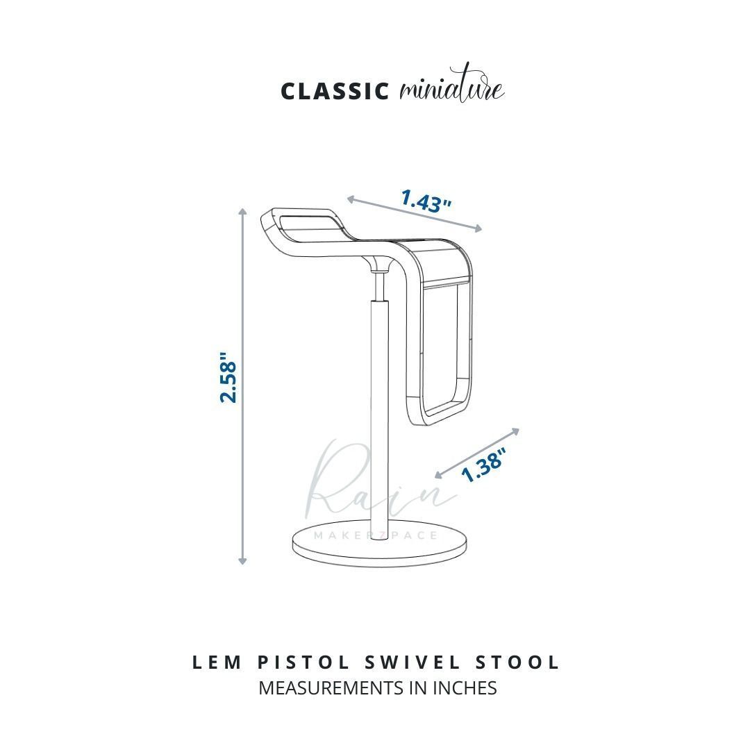 MINIATURE LEM PISTON STOOL LEM BAR STOOL CHAIR 3D print model_6