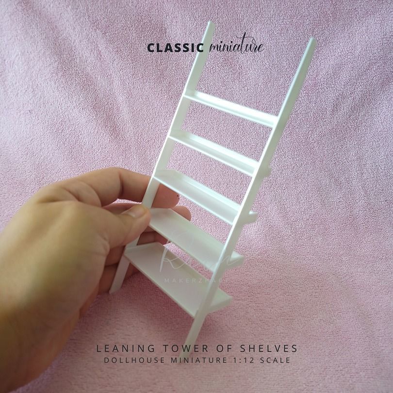 LEANING TOWER OF SHELVES MINI FURNITURE 3D print model_2