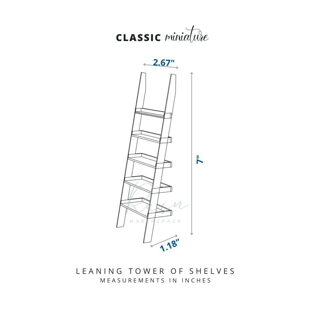 LEANING TOWER OF SHELVES MINI FURNITURE 3D print model_5