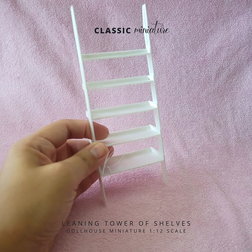 LEANING TOWER OF SHELVES MINI FURNITURE 3D print model_4