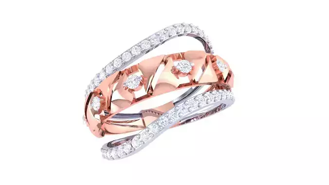 Women Wedding Engagement Ring 3dm STL OBJ FBX Renders Details 3D print model