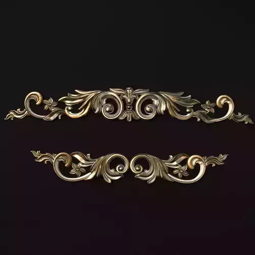 Ornament Gold 01 3D model