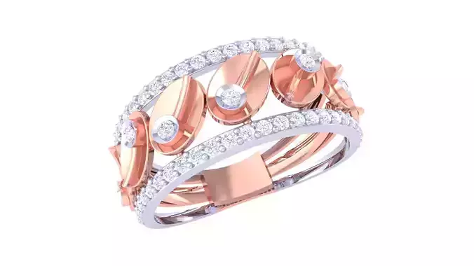 Women Wedding Engagement Ring 3dm STL OBJ FBX Renders Details 3D print model
