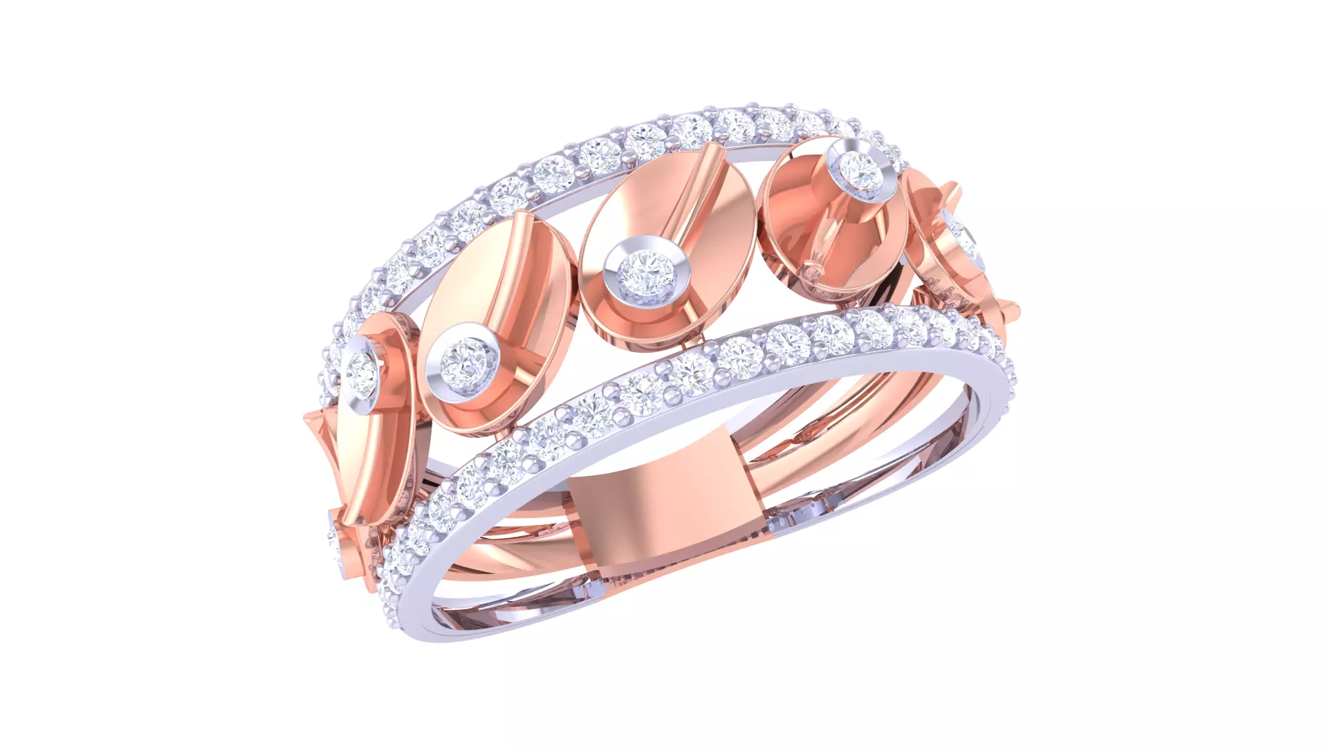 Women Wedding Engagement Ring 3dm STL OBJ FBX Renders Details 3D print model_0