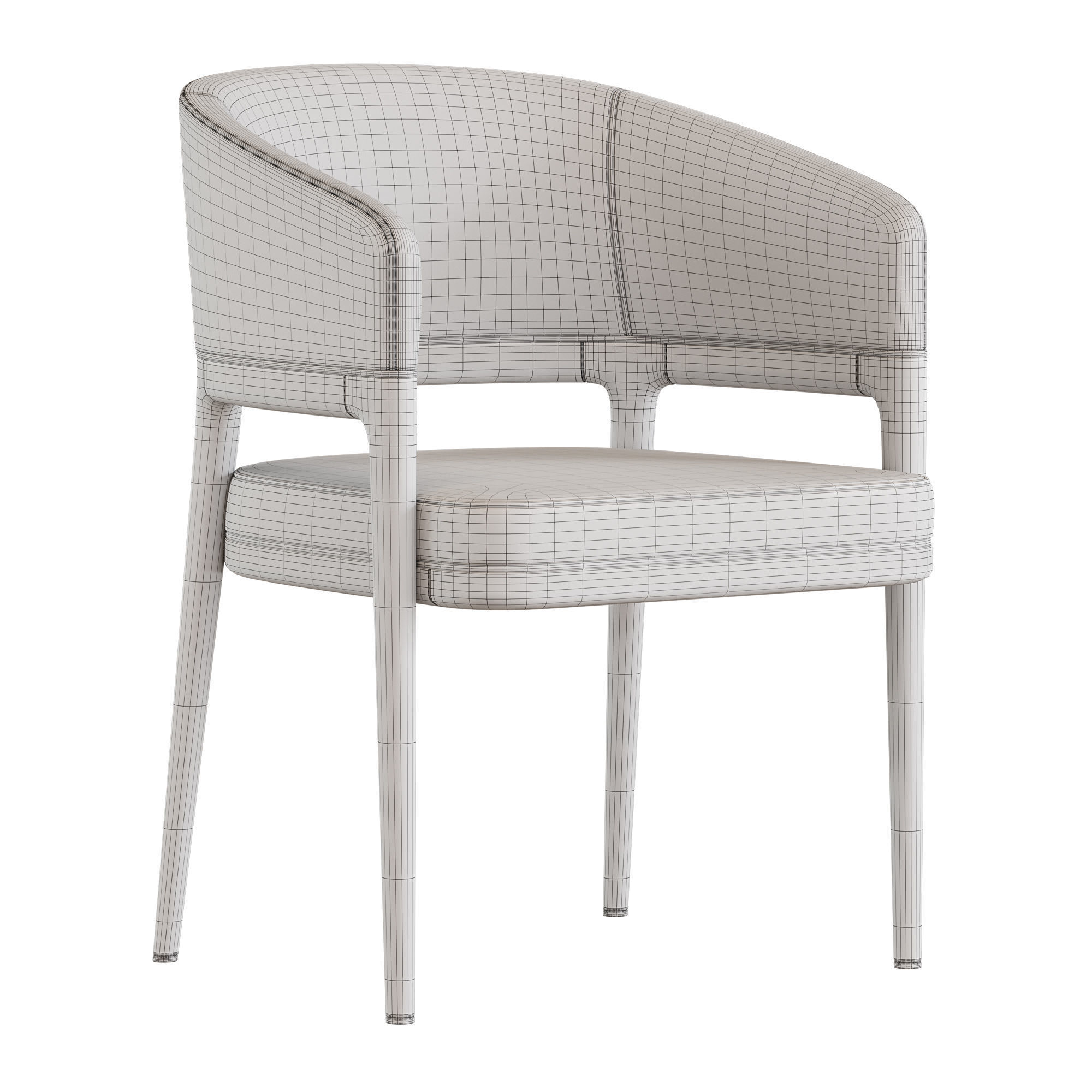 Mark Dining Chair 3D model_2