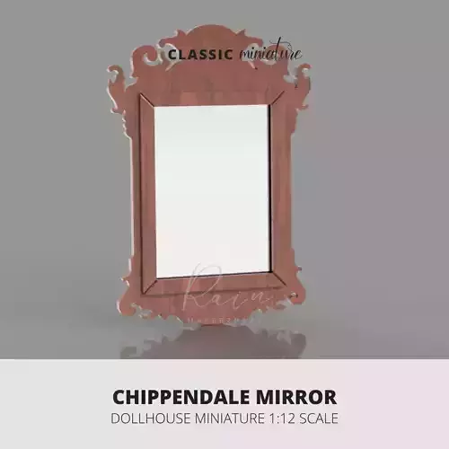 CHIPPENDALE MIRROR MINI FURNITURE FOR 1 12 DOLLHOUSE 3D print model CHIPPENDALE MIRROR MINI FURNITURE FOR 1 12 DOLLHOUSE 3D print model