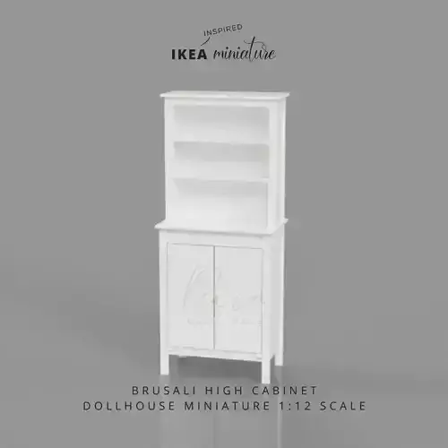 MINIATURE IKEA INSPIRED BRUSALI HIGH CABINET FOR DOLLHOUSE 3D print model