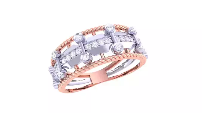 Women Wedding Engagement Ring 3dm STL OBJ FBX Renders Details 3D print model