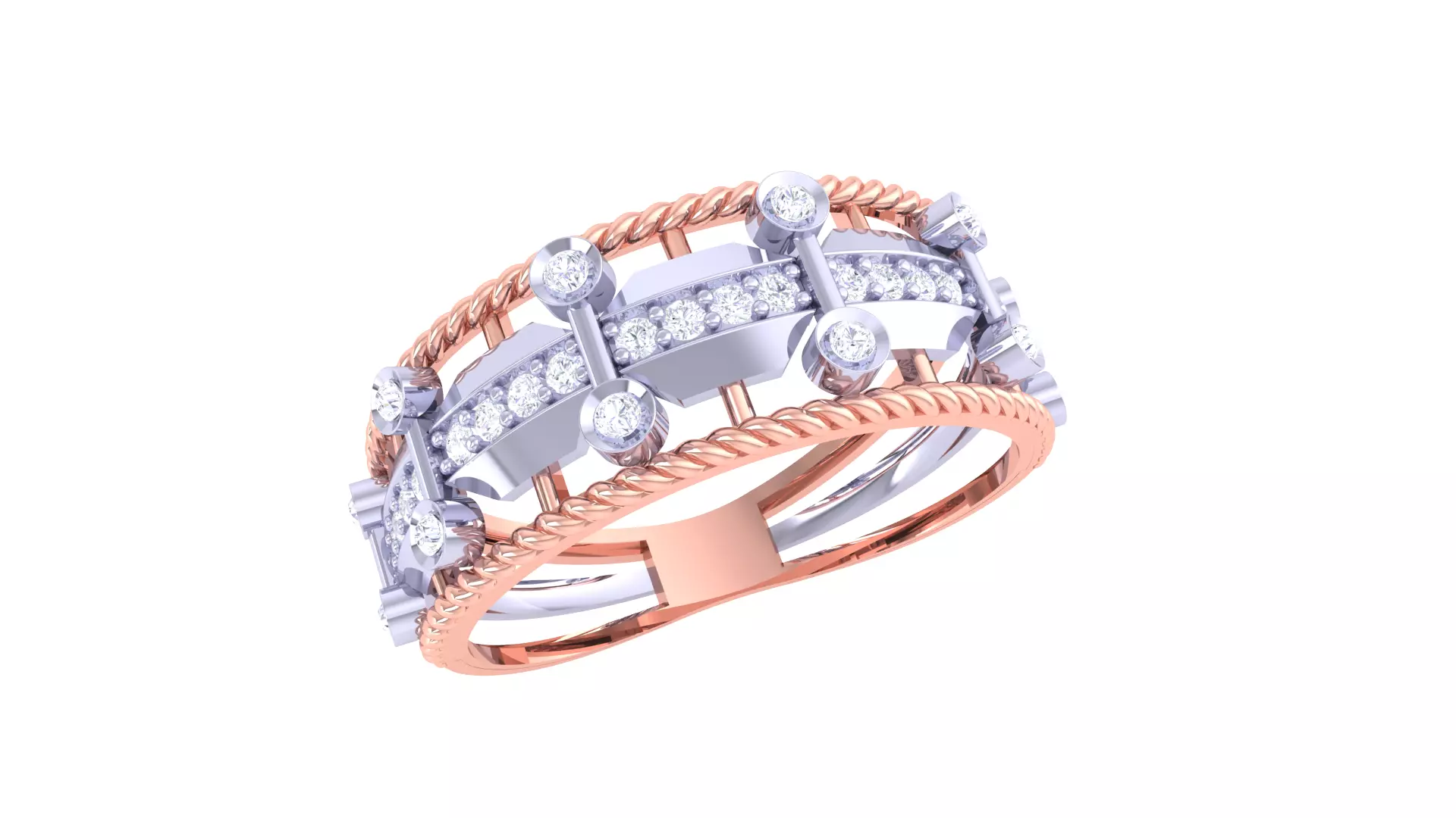 Women Wedding Engagement Ring 3dm STL OBJ FBX Renders Details 3D print model_0