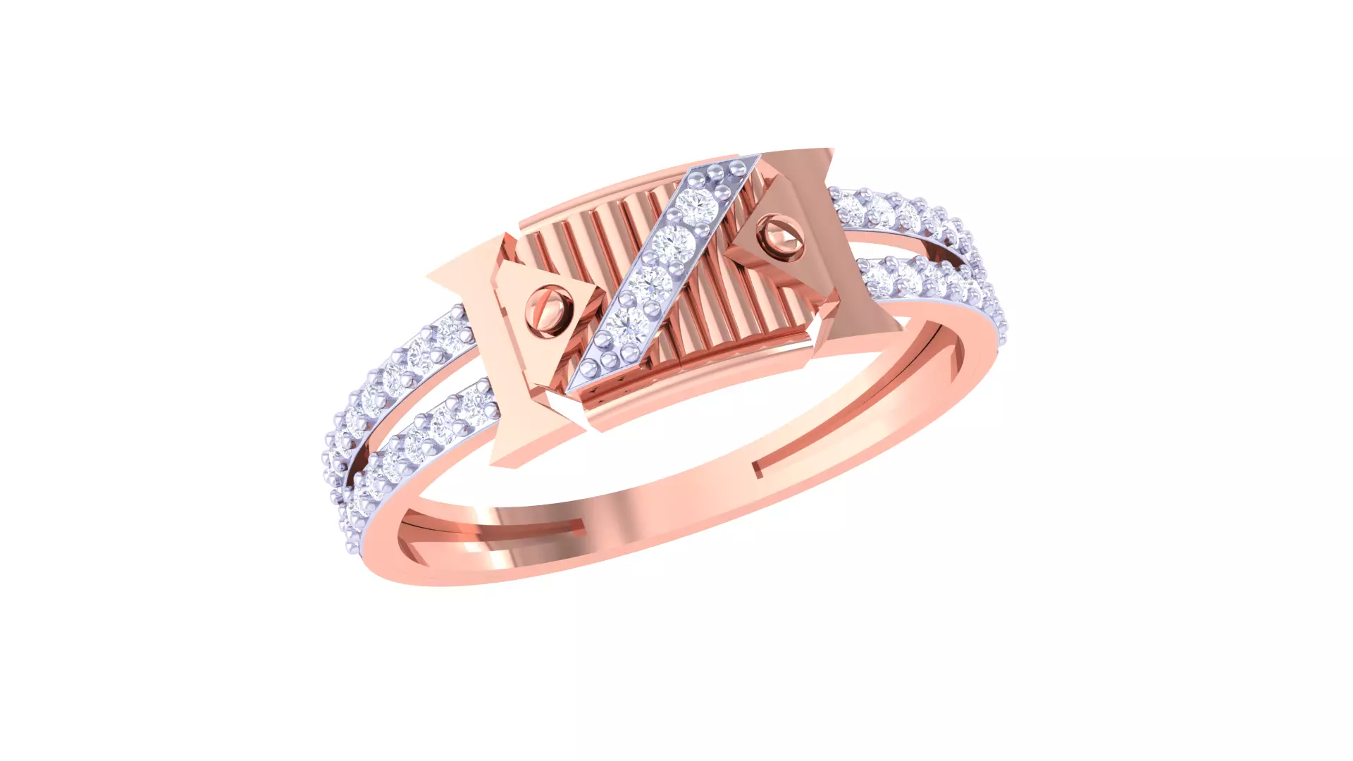 Women Wedding Engagement Ring 3dm STL OBJ FBX Renders Details 3D print model_0