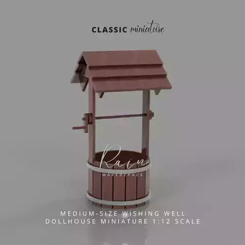 WISHING WELL MINIATURE FURNITURE DOLLHOUSE WISHING WELL