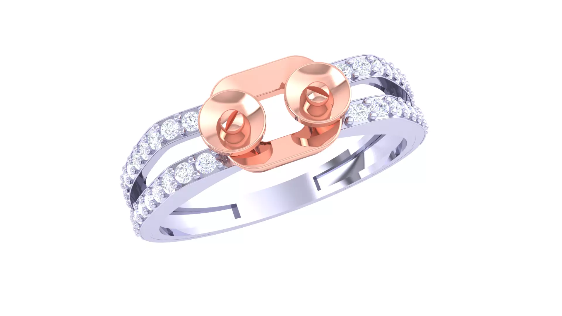 Women Wedding Engagement Ring 3dm STL OBJ FBX Renders Details 3D print model_0