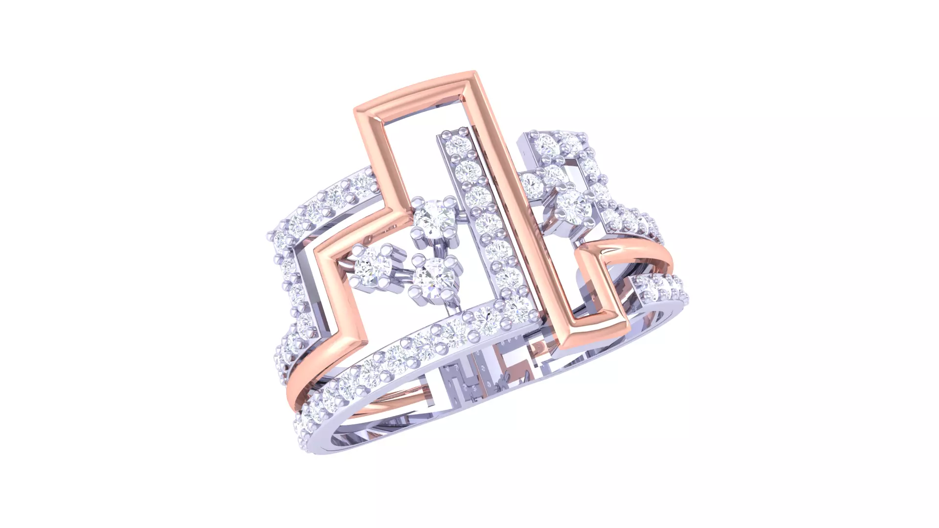 Women Wedding Engagement Ring 3dm STL OBJ FBX Renders Details 3D print model_0