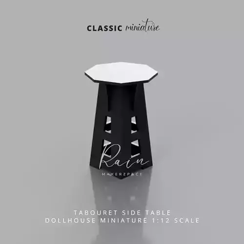 MINIATURE TOBOURET SIDE TABLE FOR DOLLHOUSE