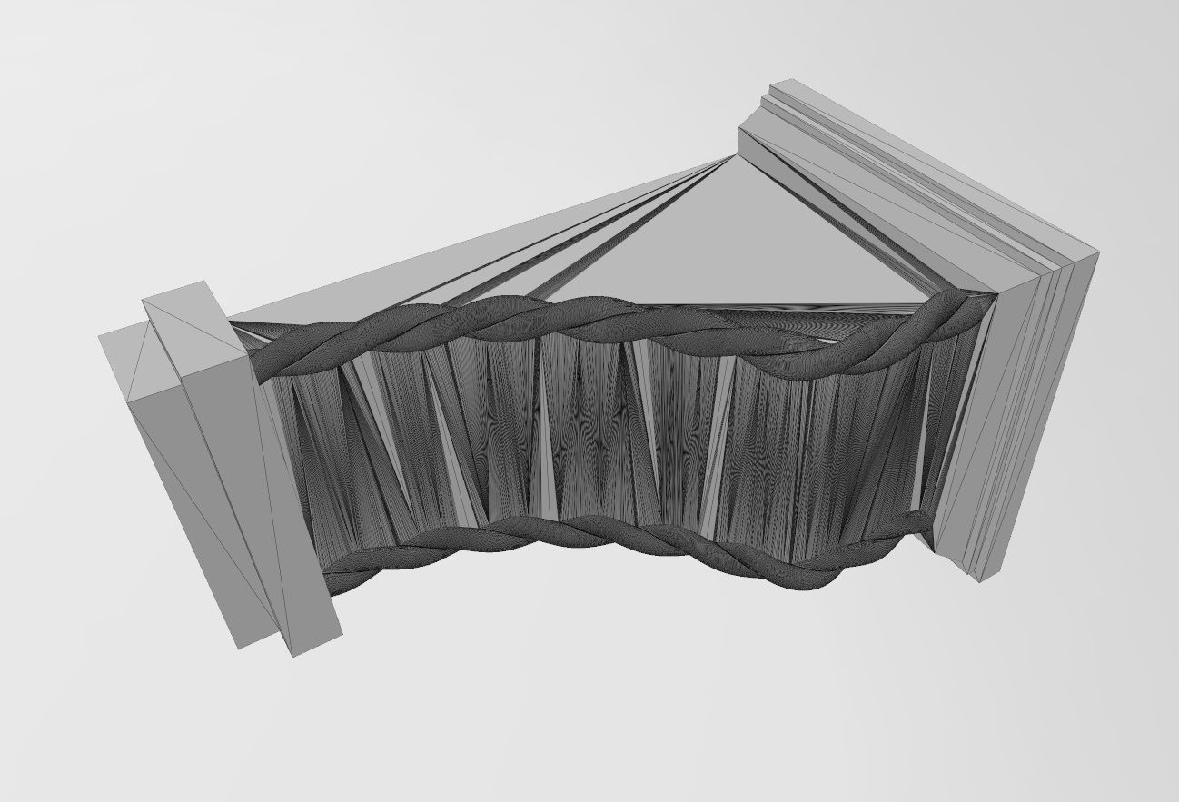 Braided rope sides mission corbel bracket 3D print model_13