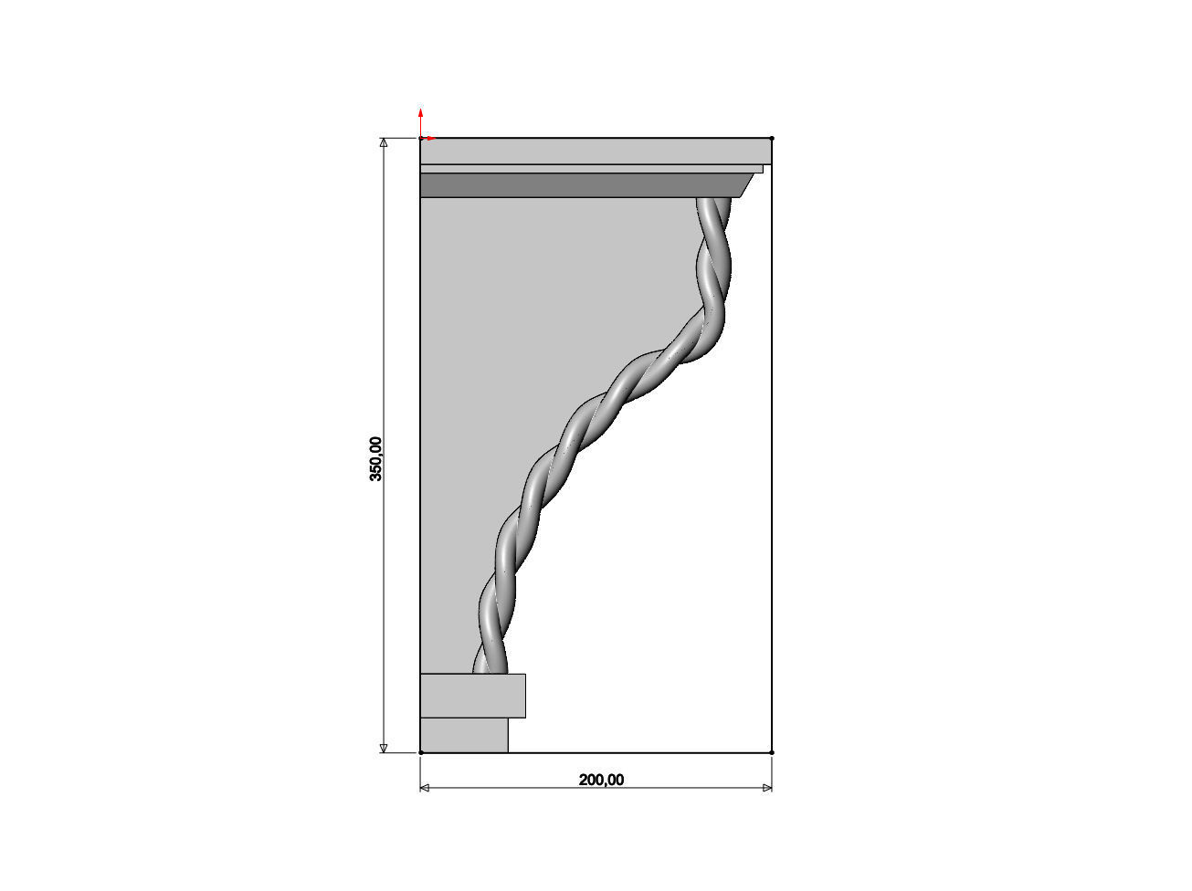 Braided rope sides mission corbel bracket 3D print model_6