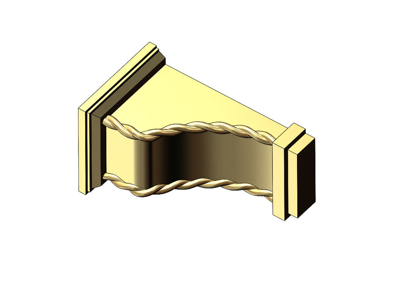 Braided rope sides mission corbel bracket 3D print model_9