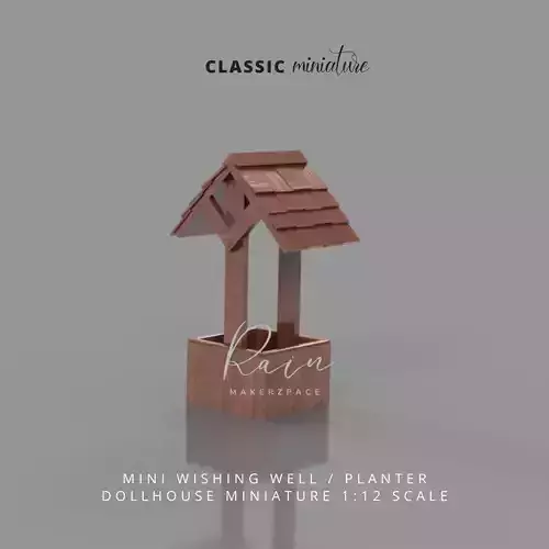 MINIATURE MINI WISHING WELL TINY WISHING WELL