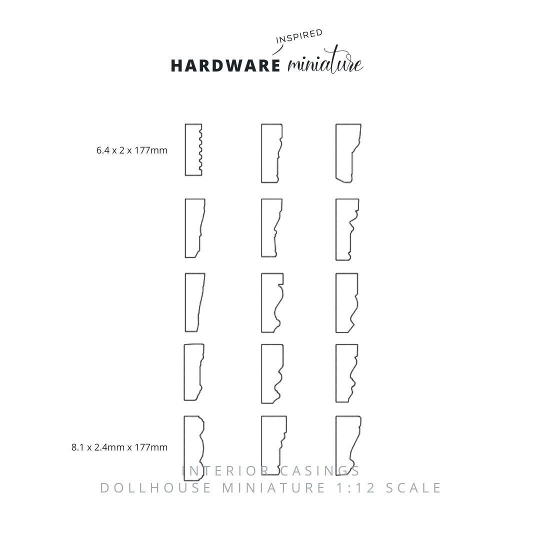 DOLLHOUSE CASING MOLDING DOLLHOUSE TRIM AND MOLDING 3D print model_2
