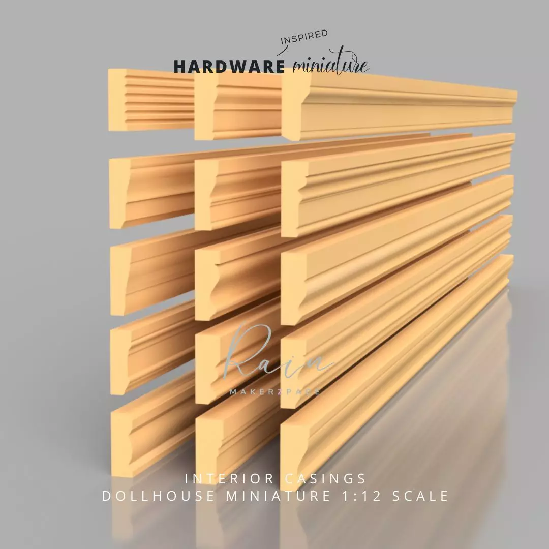 DOLLHOUSE CASING MOLDING DOLLHOUSE TRIM AND MOLDING 3D print model_0