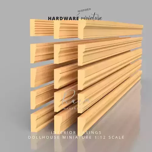 DOLLHOUSE CASING MOLDING DOLLHOUSE TRIM AND MOLDING 3D print model