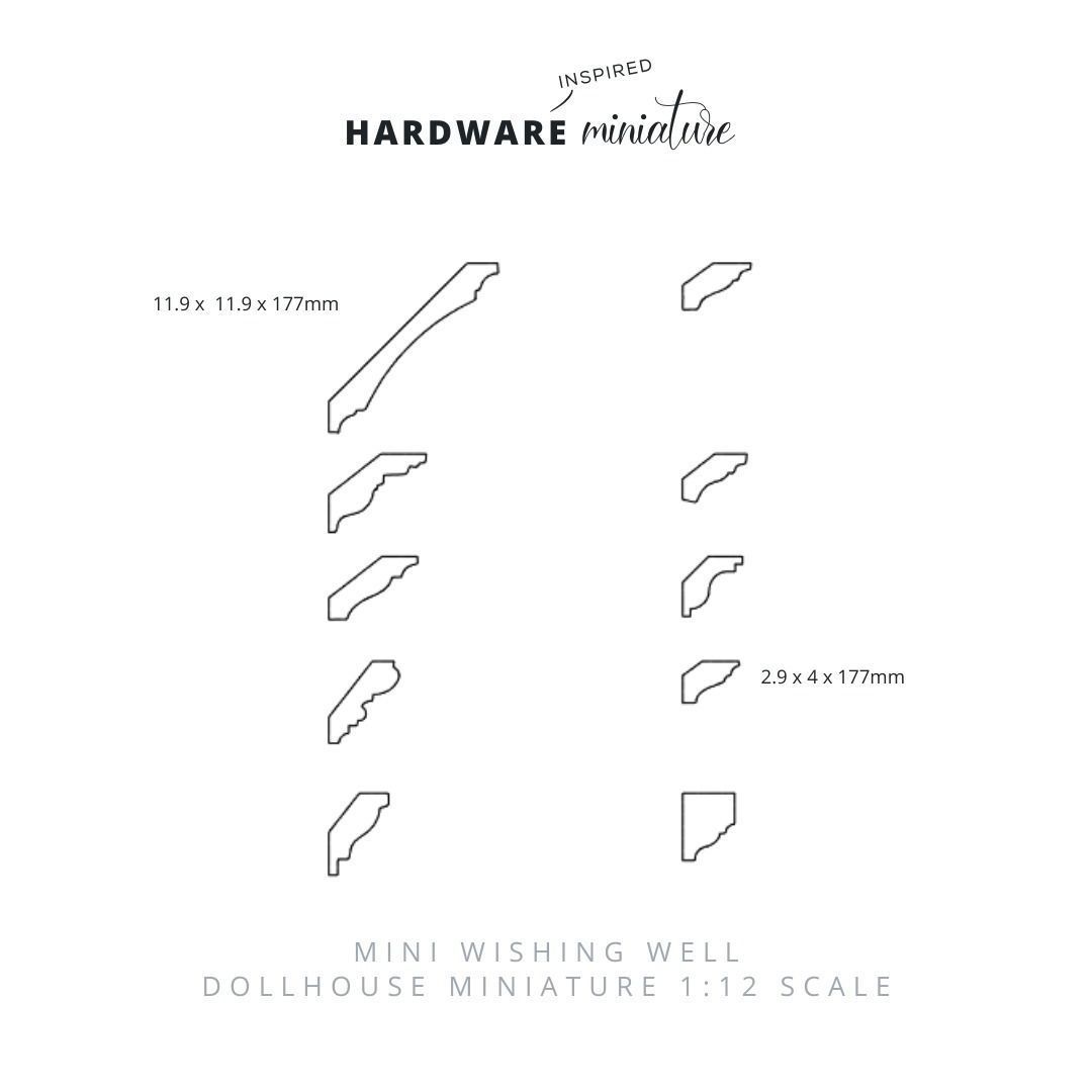 MINIATURE CROWN MOLDINGS FOR DOLLHOUSE - 10 DESIGNS 3D print model_4