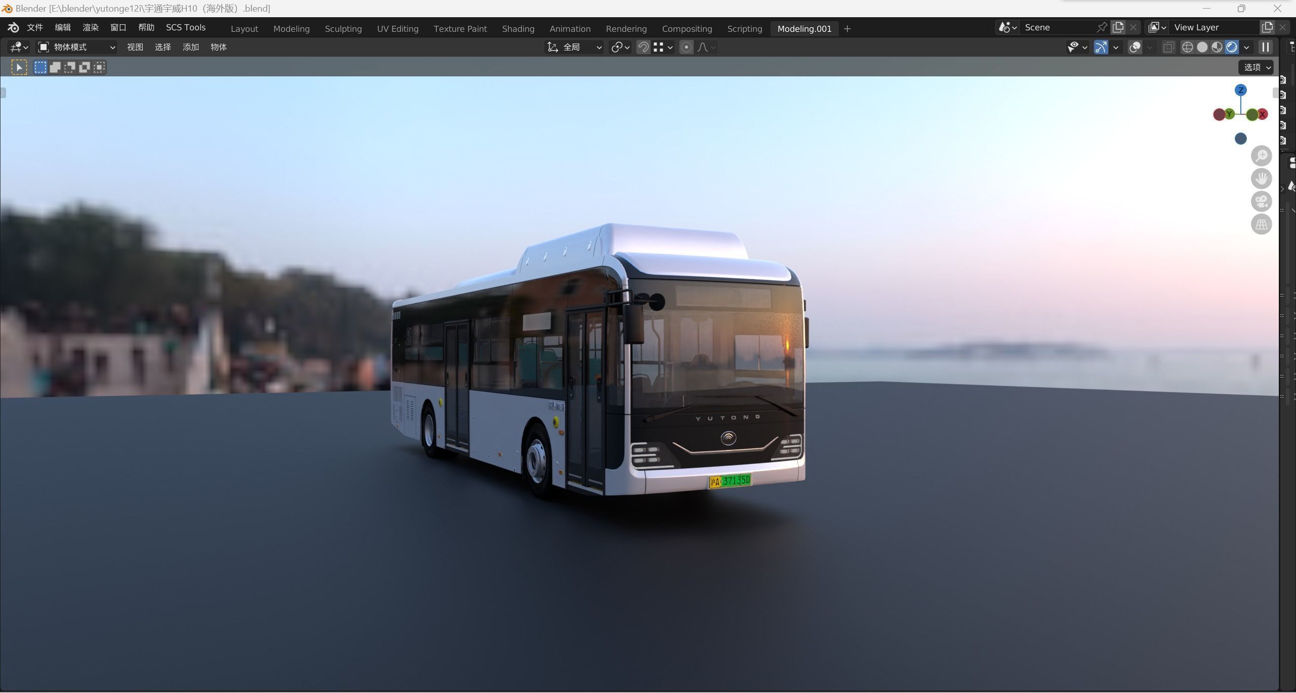 yutong H10 3dbus  3D model_1