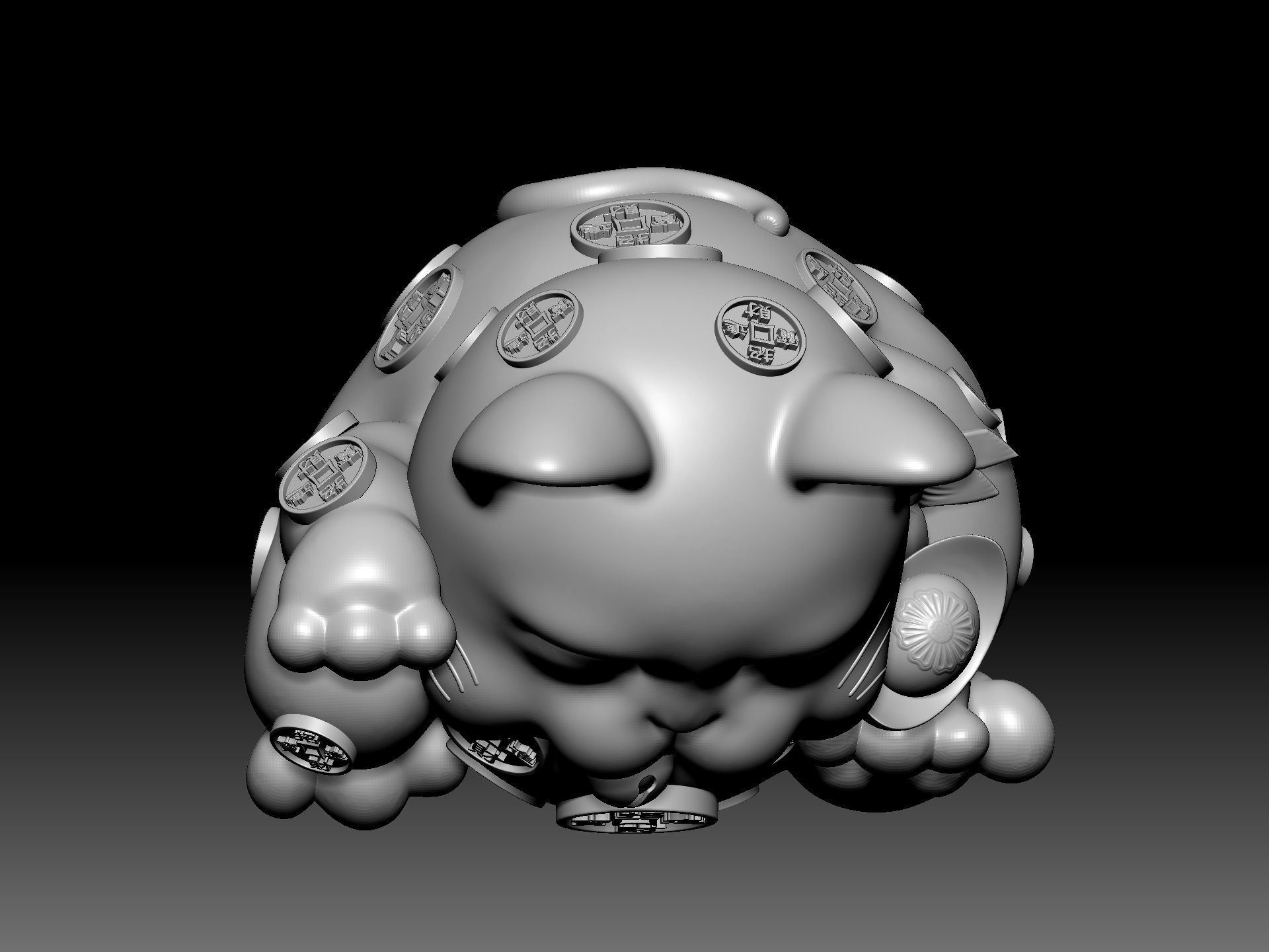 Fortune Cat 3D model_8