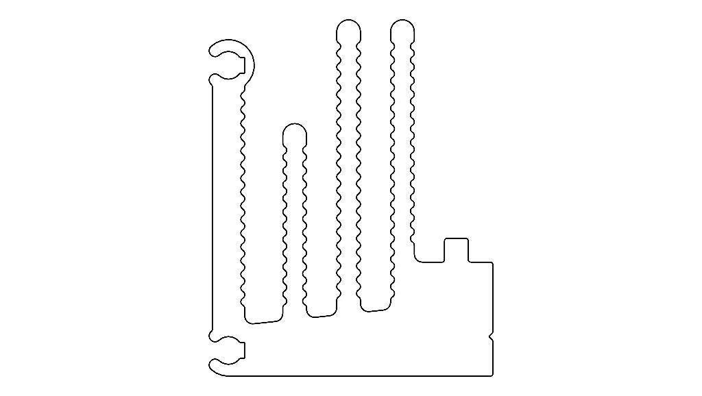 Aluminum Extruded Heat Sink MOD AL-03hs Low-poly 3D model_5