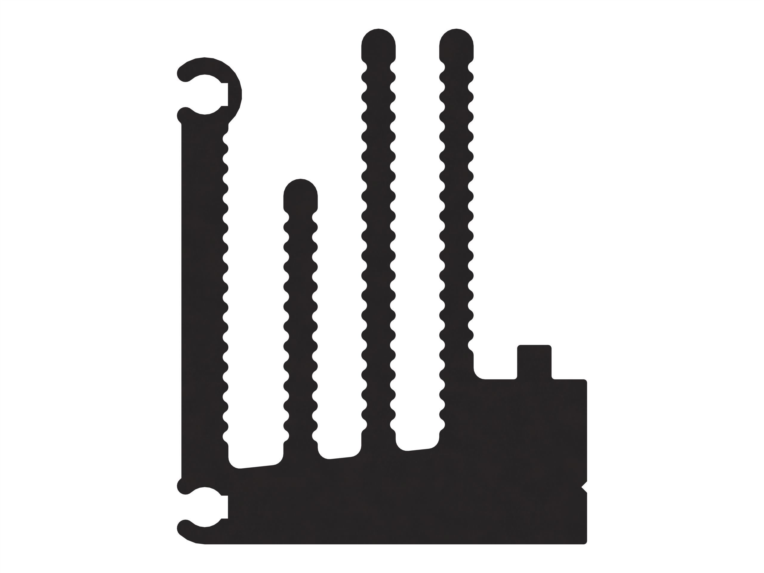Aluminum Extruded Heat Sink MOD AL-03hs Low-poly 3D model_1