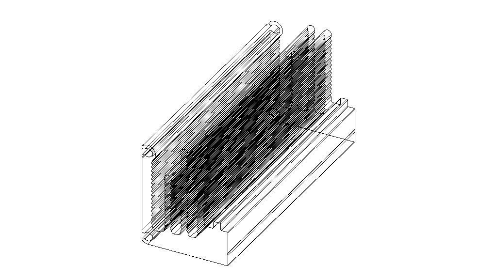Aluminum Extruded Heat Sink MOD AL-03hs Low-poly 3D model_4