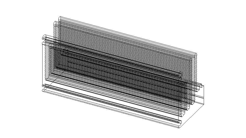 Aluminum Extruded Heat Sink MOD AL-03hs Low-poly 3D model_12