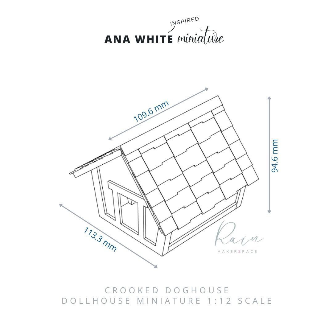 MINIATURE DOG HOUSE FOR DOLLHOUSE 3D print model_4