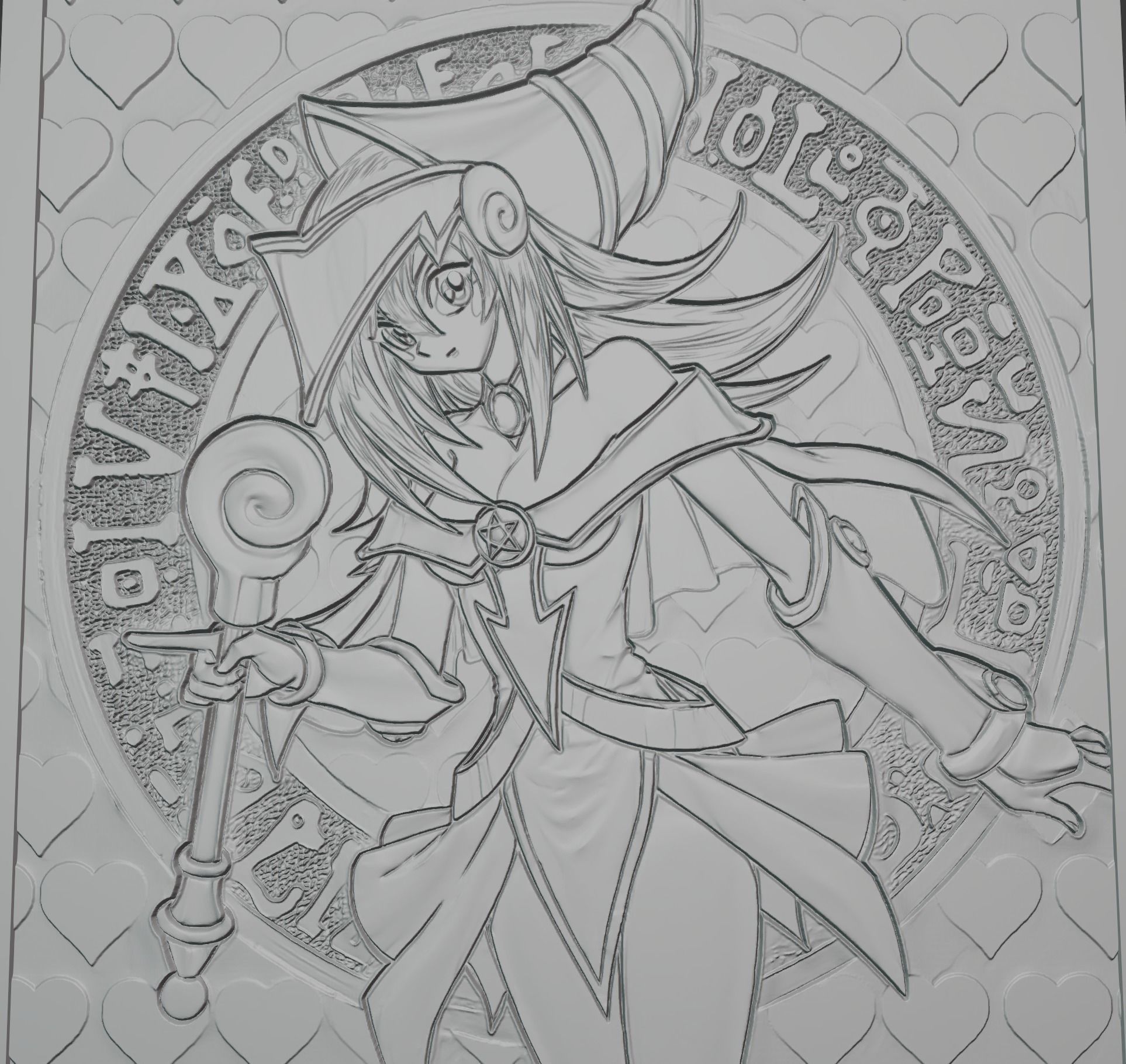 dark magician girl - yugioh 3D print model_2