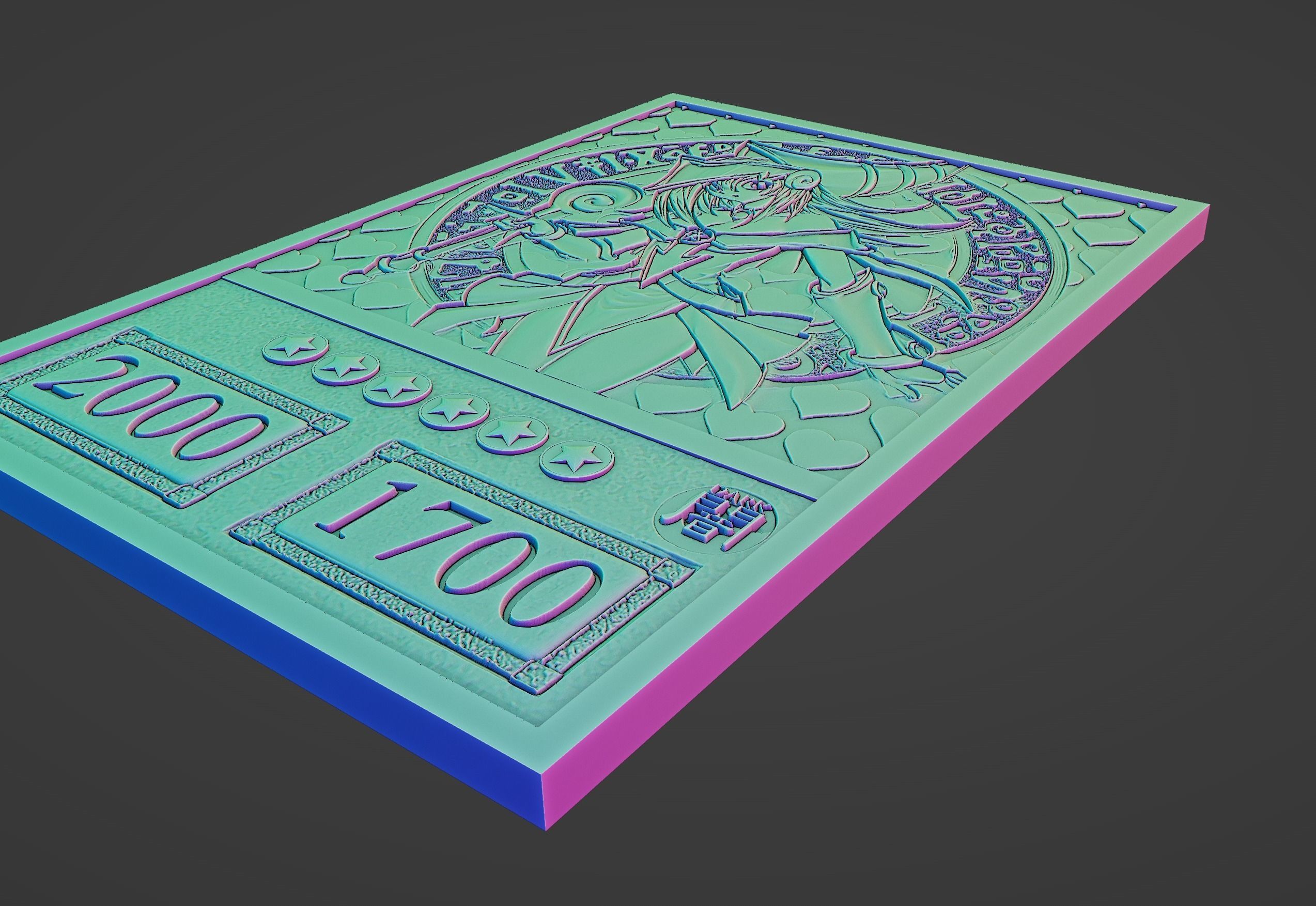 dark magician girl - yugioh 3D print model_6