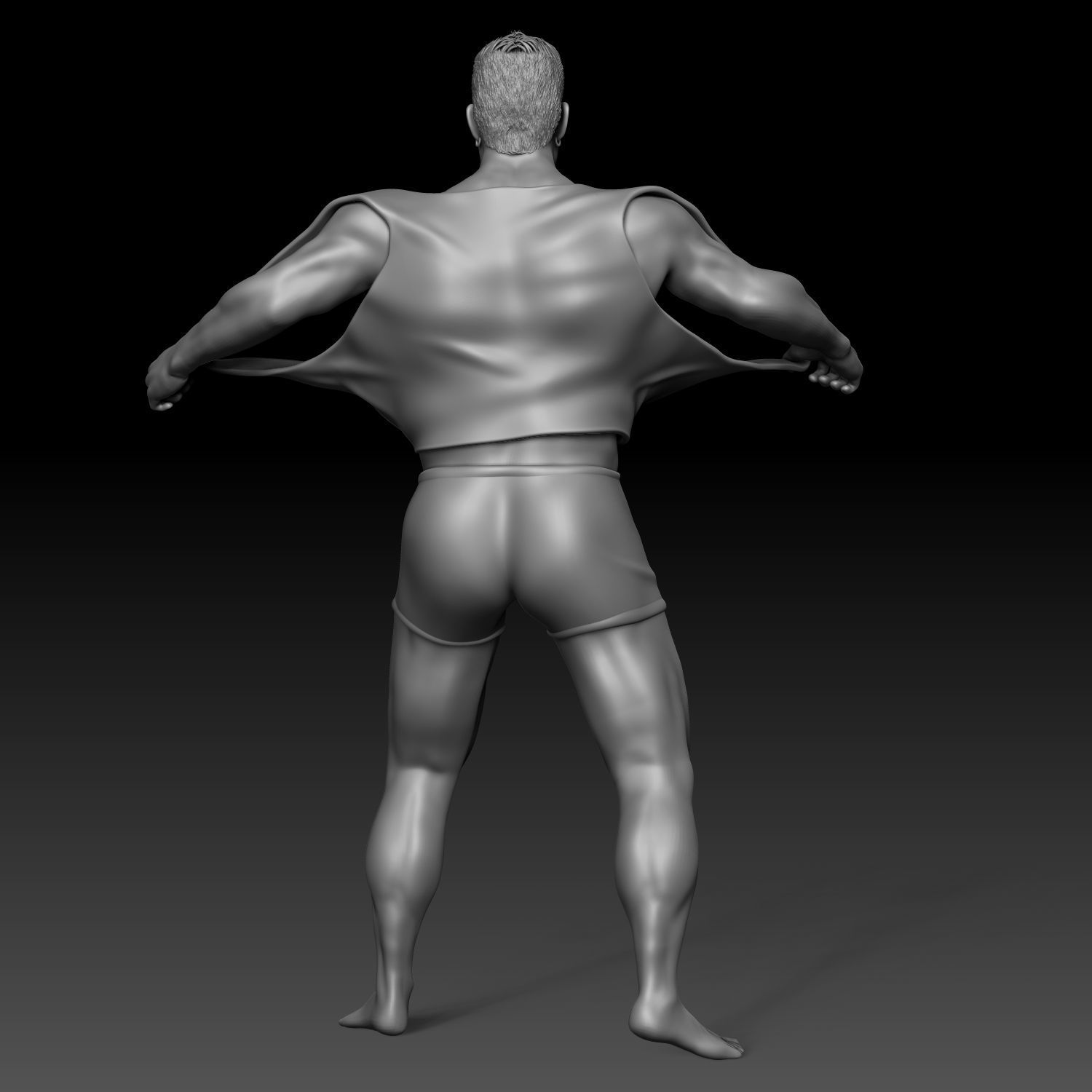 Billy Herrington Full Body Tear T-Shirt Model 3D print model_4