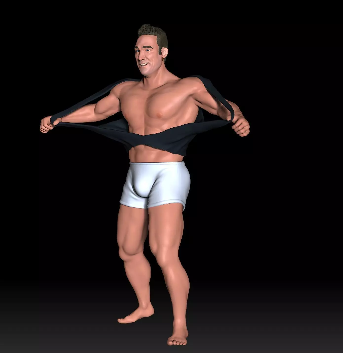 Billy Herrington Full Body Tear T-Shirt Model 3D print model_0