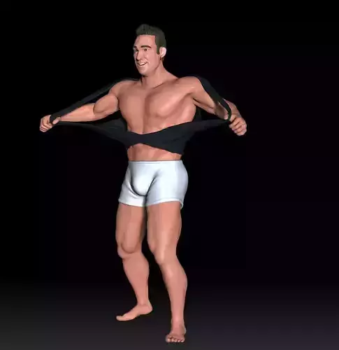 Billy Herrington Full Body Tear T-Shirt Model 3D print model