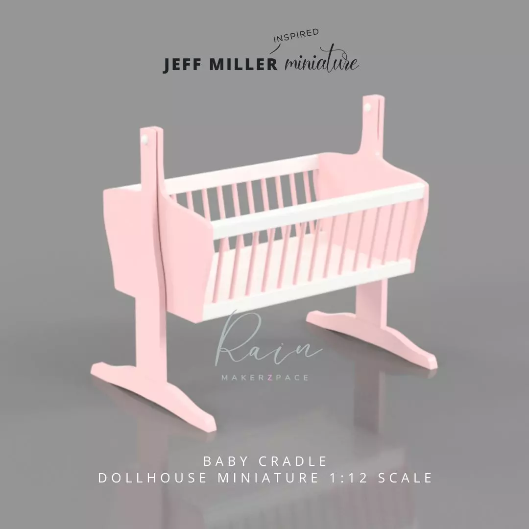 BABY CRADLE MINIATURE FURNITURE FOR DOLLHOUSE 3D print model
