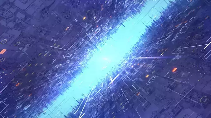 SCIFI Future technology Cyberpenk chip city building 3D model