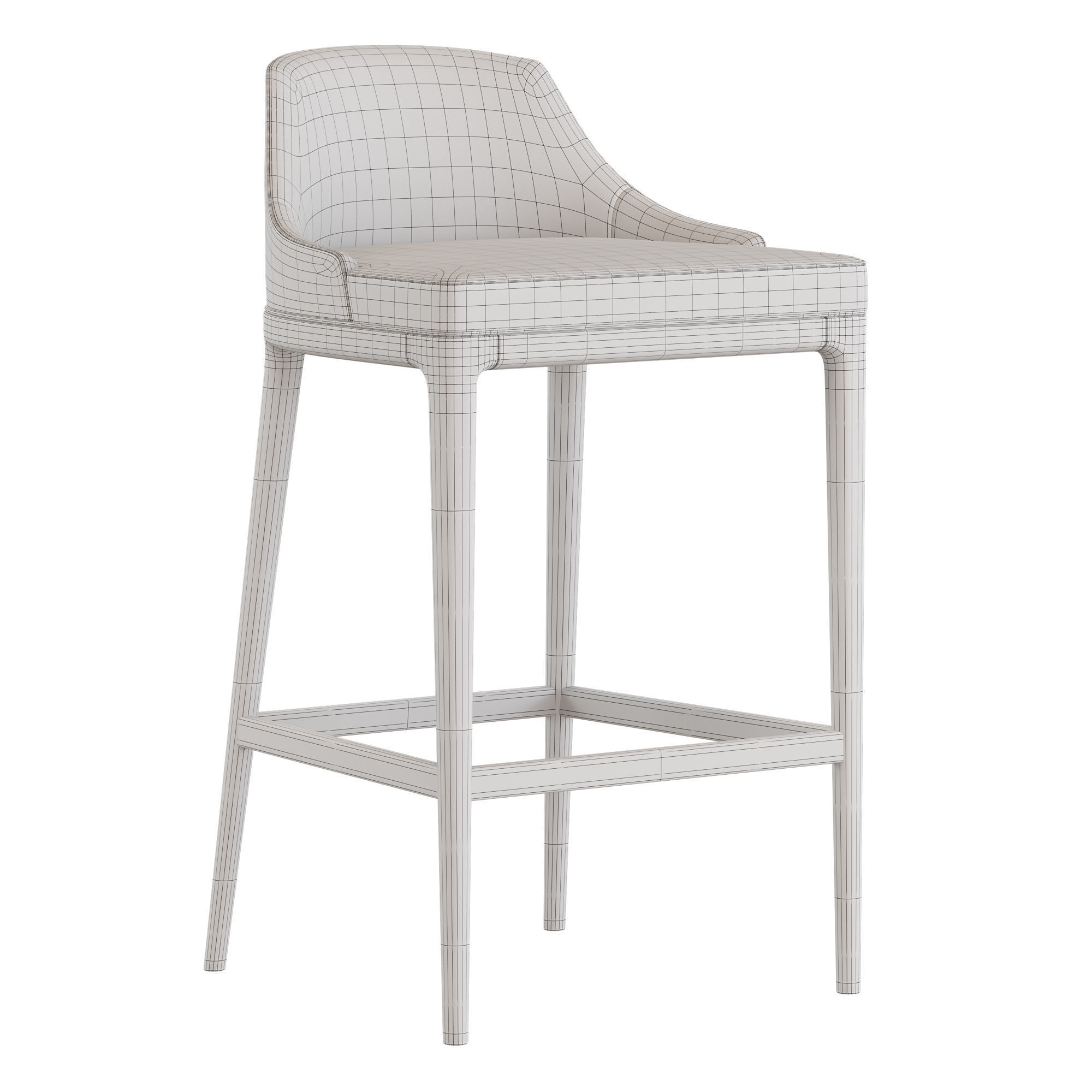 Mindel Bar Stool 3D model_2