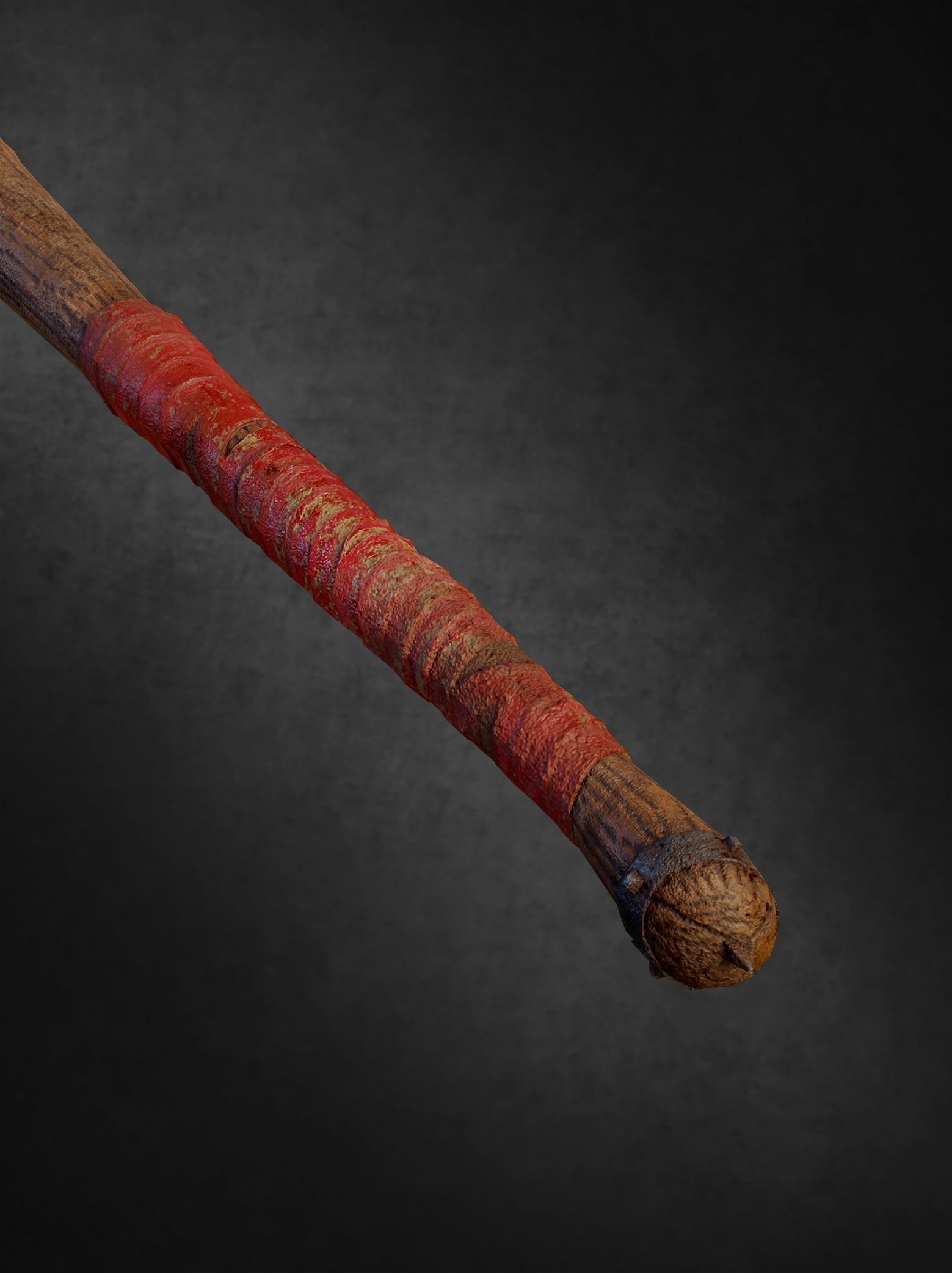 Wooden Bat PBR low-poly game ready Low-poly 3D model_3