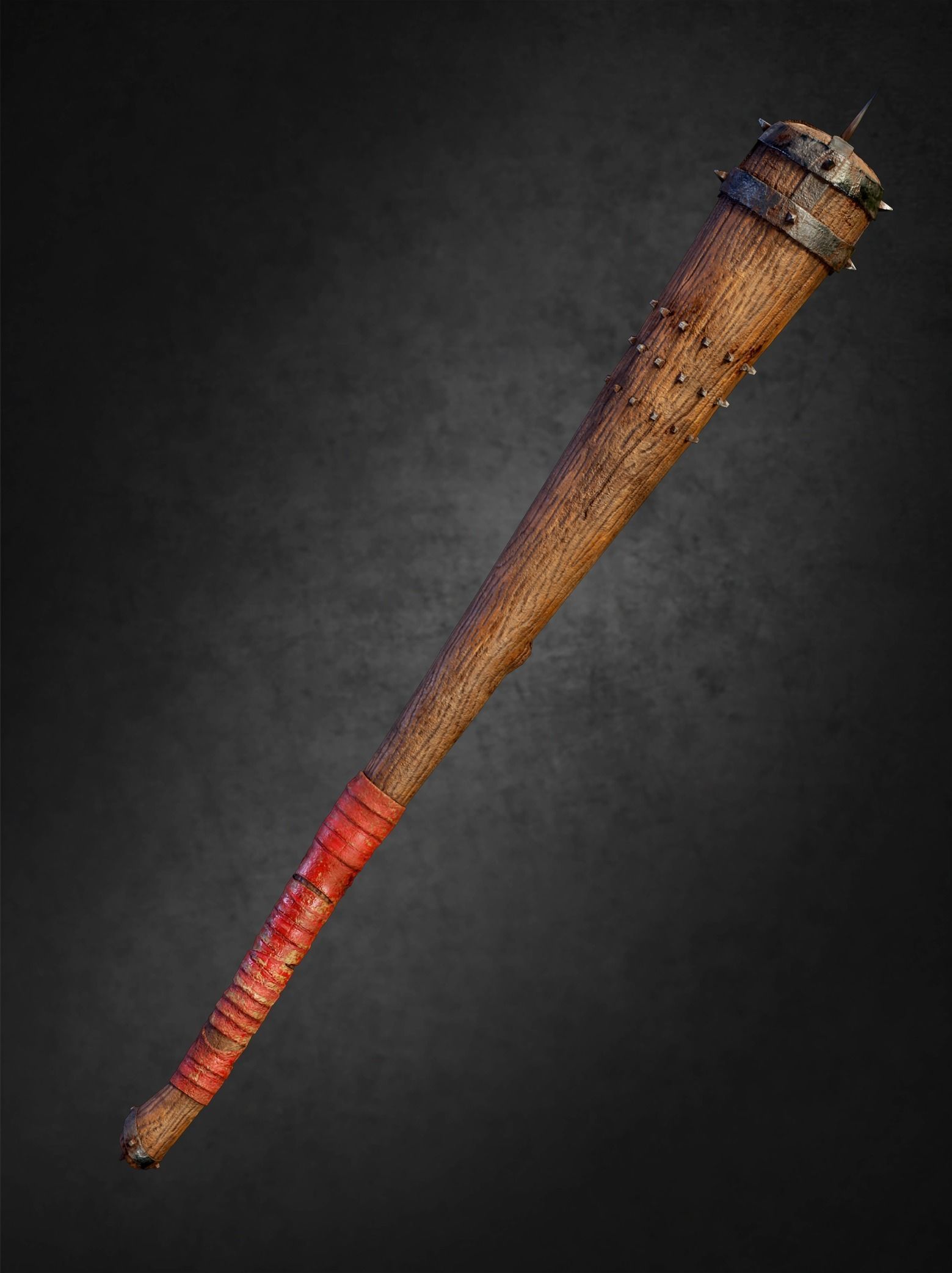 Wooden Bat PBR low-poly game ready Low-poly 3D model_2