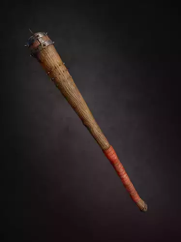 Wooden Bat PBR low-poly game ready Low-poly 3D model