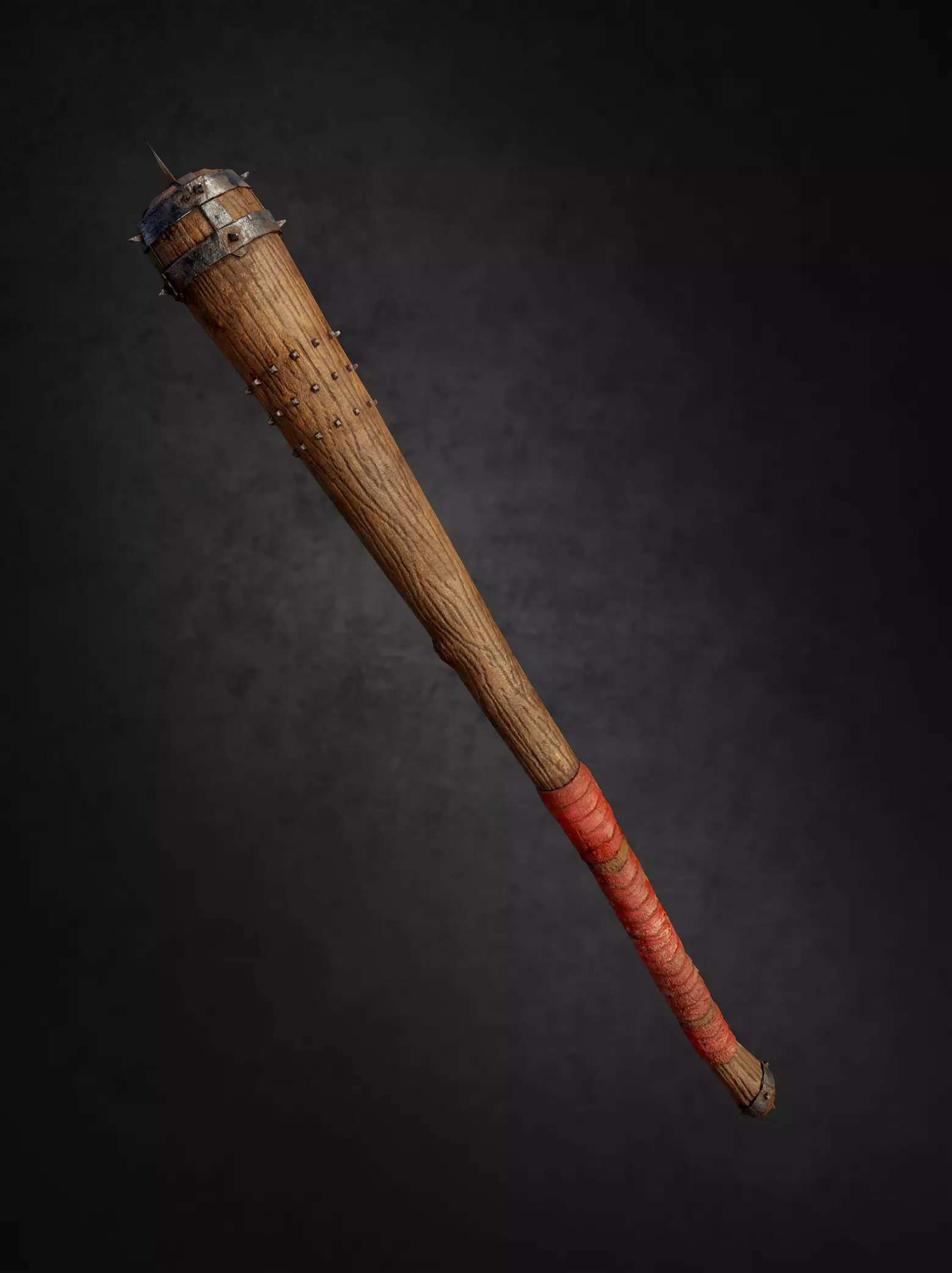 Wooden Bat PBR low-poly game ready Low-poly 3D model_0