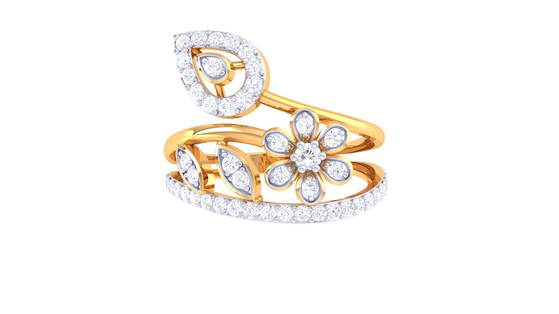 Women Wedding Ring 3dm STL OBJ FBX Renders Details 3D print model_3