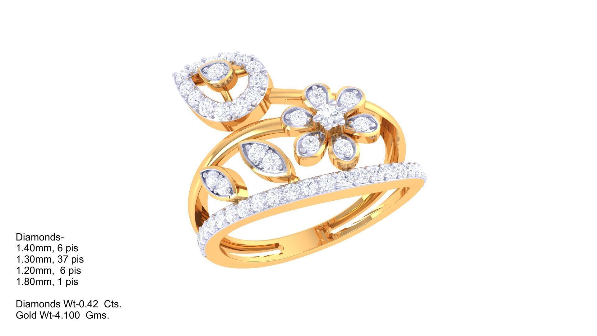 Women Wedding Ring 3dm STL OBJ FBX Renders Details 3D print model_1