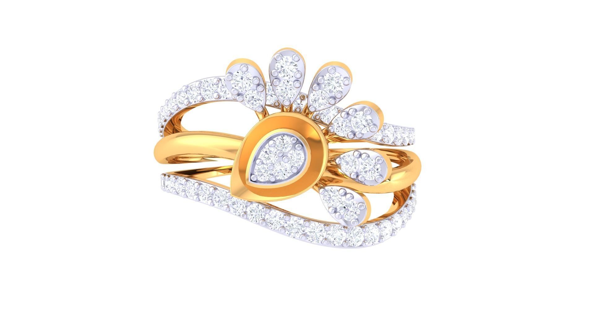 Women Wedding Ring 3dm STL OBJ FBX Renders Details 3D print model_3